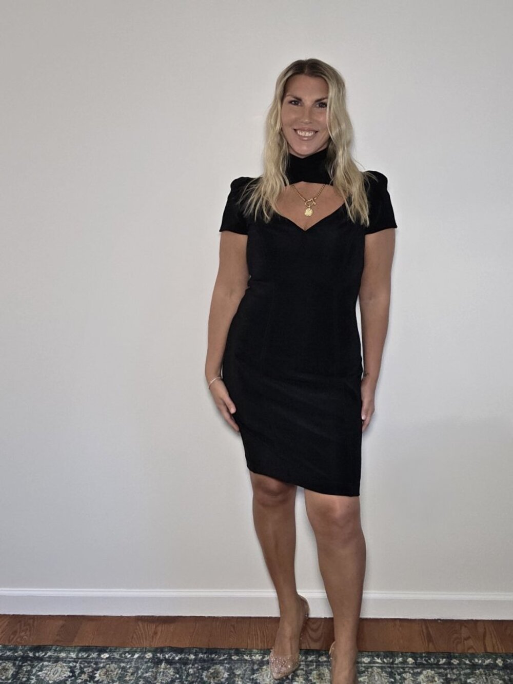 Vintage Tadashi Black Cutout Bodycon Dress